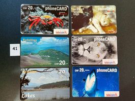 18 verschiedene Tax-Card  Europa  (41,42,43)
